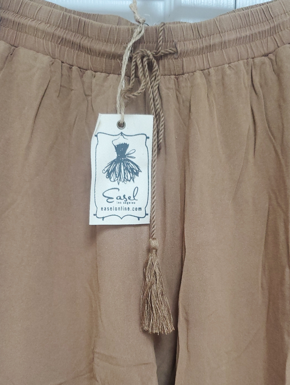 Easel Los Angeles Boho Patchwork Wide-Leg Pants/M - Picture 4 of 13